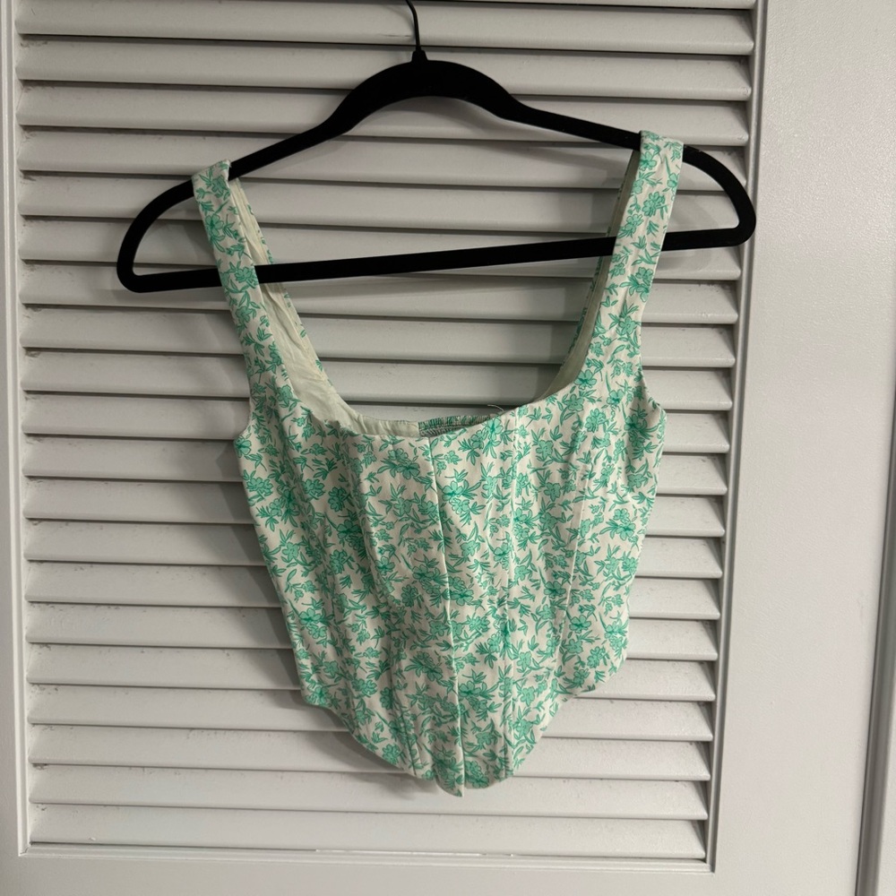 Zara Green Bustier Corset Top